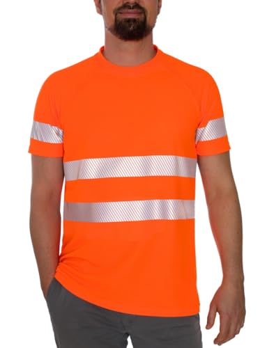iQ-UV HIVI UV T-Shirt Langarm Hochsichtbar Kl.2 PSA Warnschutz Herren Orange (DE/NL/SE/PL, Alphanumerisch, XL, Regular, Regular, Orange) von iQ-UV