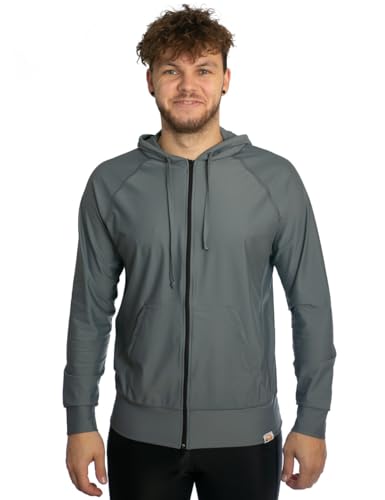 iQ-UV Herren Kapuzenjacke mit UPF50+ – leichte, atmungsaktive Sommerjacke – Öko Tex 100 zertifiziert – schnelltrocknend & bequem von iQ-UV