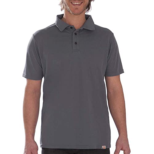 iQ-UV Poloshirt Herren Kurzarm Dunkelgrau M – Hochwertiges Polo Shirt für Herren Kurzarm mit UV Schutz aus recyceltem Material – Ideal zum Golfen, Segeln, oder Wandern – Atmungsaktiv und stilvoll von iQ-UV