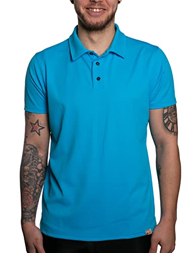 iQ-UV Poloshirt Herren Kurzarm Türkis 3XL – Hochwertiges Polo Shirt für Herren Kurzarm mit UV Schutz aus recyceltem Material – Ideal zum Golfen, Segeln, oder Wandern – Atmungsaktiv und stilvoll von iQ-UV