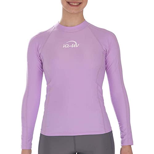 iQ-UV Sportshirt Damen Langarm Slim Fit Purple XXL – UV Shirt für Damen für Wasser & Sport – Rash Guard mit UV-Schutz – Langarm Sportshirt – Ideal zum Schnorcheln und Schwimmen von iQ-UV