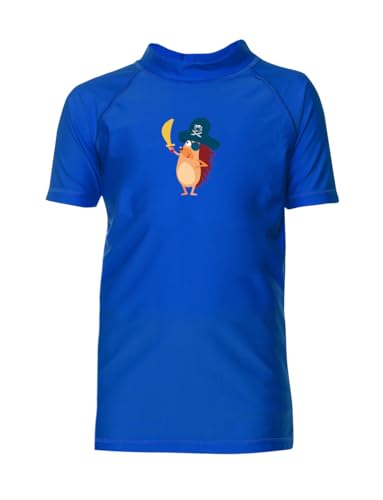 iQ-UV Shirt für Kinder Kurzarm 116/122 Igelchen Blau – UV-Schutz Badeshirt für Jungen & Mädchen aus recyceltem Material – Rashguard für Kinder mit TÜV geprüftem UPF 50+ – Made in Europe von iQ-UV