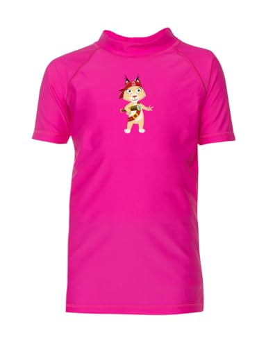 iQ-UV Shirt für Kinder Kurzarm 92/98 Eva Pink – UV-Schutz Badeshirt für Jungen & Mädchen aus recyceltem Material – Rashguard für Kinder mit TÜV geprüftem UPF 50+ – Made in Europe von iQ-UV