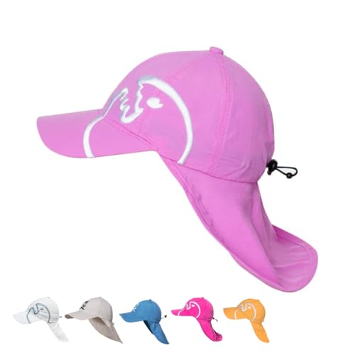 iQ-UV Sonnenhut für Kinder mit UV Schutz 50+ Pink Einheitsgröße – Atmungsaktiver Sonnenhut mit Nackenschutz für Kinder – Bequeme Sommermütze für Jungen & Mädchen – UPF 50+ TÜV geprüft von iQ-UV