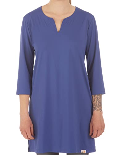 iQ-UV Strandkleid für Damen M Blau – Sommerkleid für Frauen mit UPF 50+ Sonnenschutz – Luftige Strandtunika perfekt geeignet als Bikini Cover Up – Stylisches Beach Dress für Sommer und Urlaub von iQ-UV