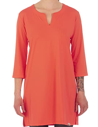 iQ-UV Strandkleid für Damen XL Koralle – Sommerkleid für Frauen mit UPF 50+ Sonnenschutz – Luftige Strandtunika perfekt geeignet als Bikini Cover Up – Stylisches Beach Dress für Sommer und Urlaub von iQ-UV