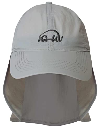 iQ-UV Schutz Kappe mit Nackenschutz iQ Company Sonnenschutz UV Cap Grau recycelt von iQ-UV