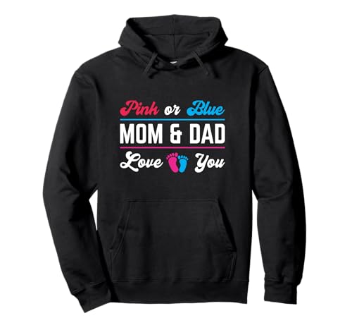 Gender Reveal Pink oder Blau Wir lieben Dich Mama Papa Baby Pullover Hoodie Gender Reveal Pink oder Blau Wir lieben Dich Mama Papa Baby Pullover Hoodie von iRockstar Design