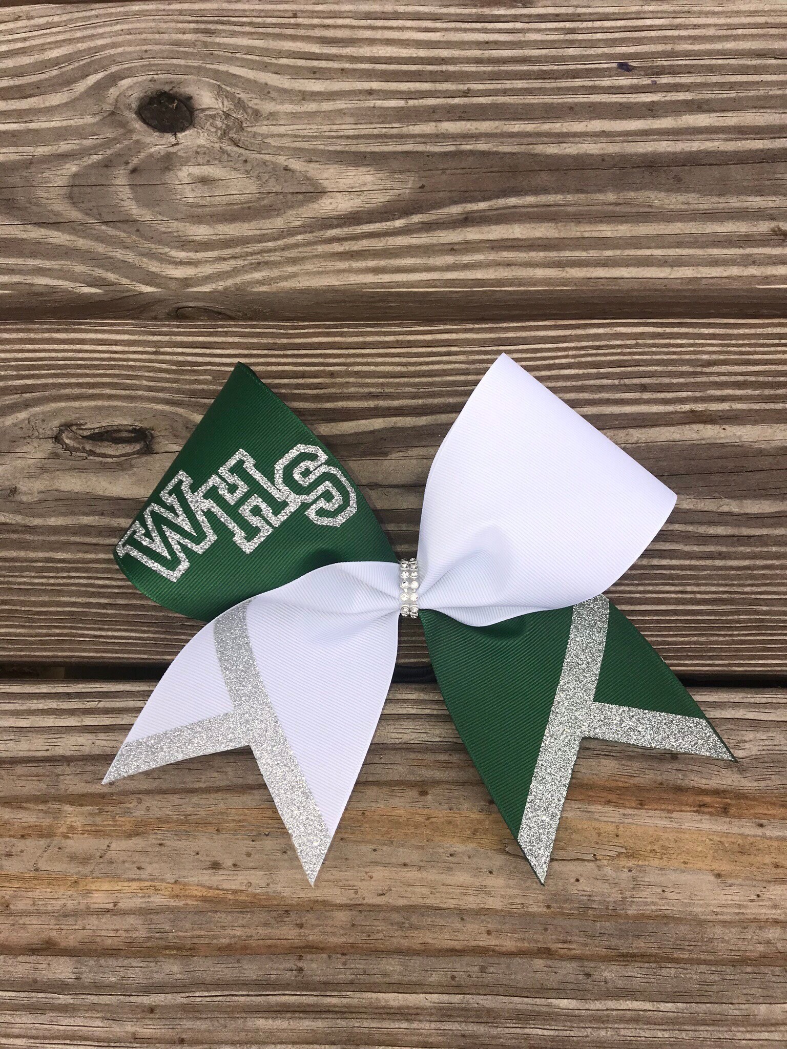 Cheer 2 Farbe Glitzer Custom Logo Schleife Cheer 2 Farbe Glitzer Custom Logo Schleife von iSparkleBows