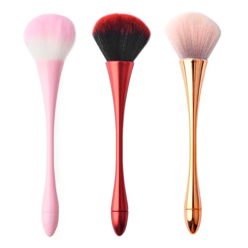 3pcs Staubpinsel für Nägel, Nail Brush für Nailart Nagel Kunst Staub Entferner pinsel Nagelpinsel zur Reinigung Nagelpinsel Rouge Pinsel Puder Tragbare Make-up Pinsel Pinsel Puderpinsel Nägel von iSpchen