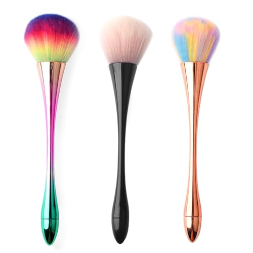 3pcs Staubpinsel für Nägel, Nail Brush für Nailart Nagel Kunst Staub Entferner pinsel Nagelpinsel zur Reinigung Nagelpinsel Rouge Pinsel Puder Tragbare Make-up Pinsel Pinsel Puderpinsel Nägel von iSpchen
