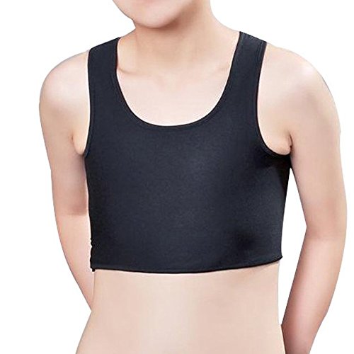 Butterme Les Lesben Tomboy Under Short Chest Binder Vest Bra -Drei Reihen, Schwarz, Gr. S von iSpchen