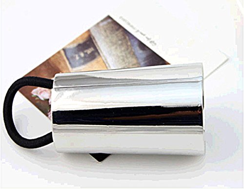 Butterme Silber Metall geöffnetes Kreis Stulpe elastisches Haar Band durch U-Schönheit Punkpferdeschwanz Halter Haar Zusatz Dekoration von iSpchen