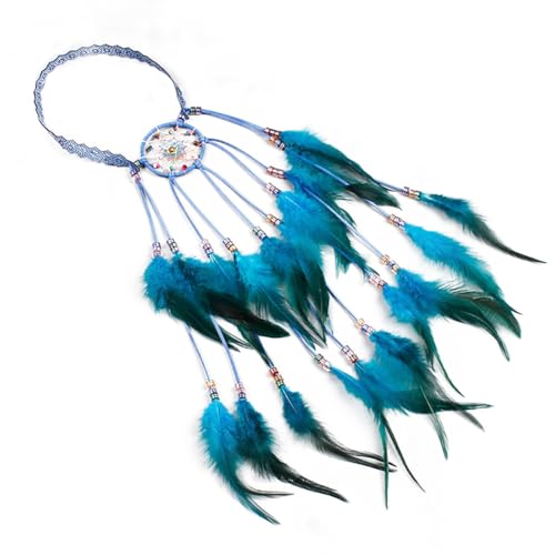 Indisches Feder Stirnband Frauen Bohemian Haarschmuck Feder Quasten Stirnband Haarband Hippie Boho Indianer Stirnbänder Festival Party Feder Haarband Kopfschmuck Accessoires Karneval Kostüm von iSpchen