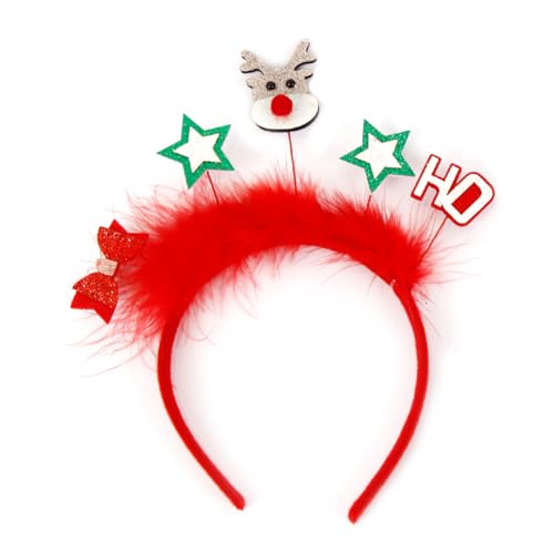 Weihnachts Stirnband Weihnachtsbaum Geweih Haarreif Weihnachts Schneemann Kopfschmuck Weihnachtsgeweih Haarbänder Kopfbedeckung Geweih Stirnband Kopfbedeckung für Weihnachten Halloween von iSpchen