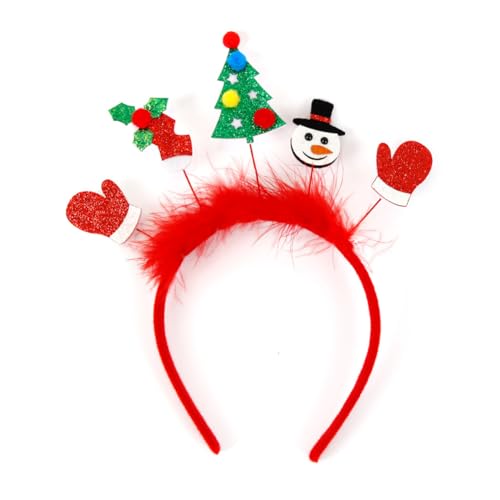 Weihnachts Stirnband Weihnachtsbaum Geweih Haarreif Weihnachts Schneemann Kopfschmuck Weihnachtsgeweih Haarbänder Kopfbedeckung Geweih Stirnband Kopfbedeckung für Weihnachten Halloween von iSpchen