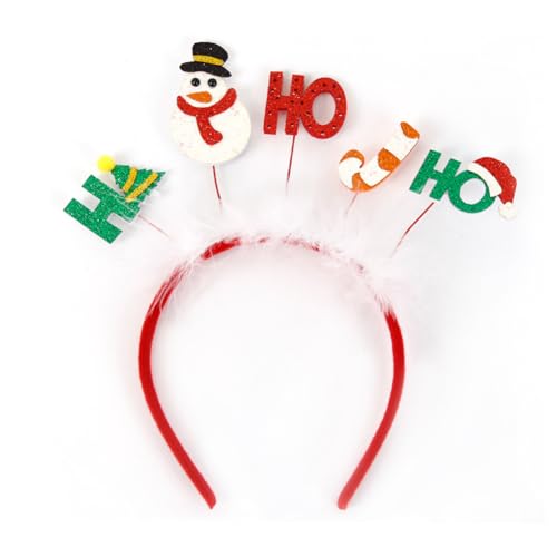 Weihnachts Stirnband Weihnachtsbaum Geweih Haarreif Weihnachts Schneemann Kopfschmuck Weihnachtsgeweih Haarbänder Kopfbedeckung Geweih Stirnband Kopfbedeckung für Weihnachten Halloween von iSpchen