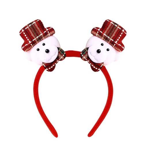 Weihnachts Stirnband mit LED Weihnachtsmann Haarreif Weihnachts Geweih Haarschmuck Schneemann Haarbänder mit LED Kopfbedeckung Stirnband Weihnachtsmann Kopfbedeckung für Weihnachten Halloween von iSpchen