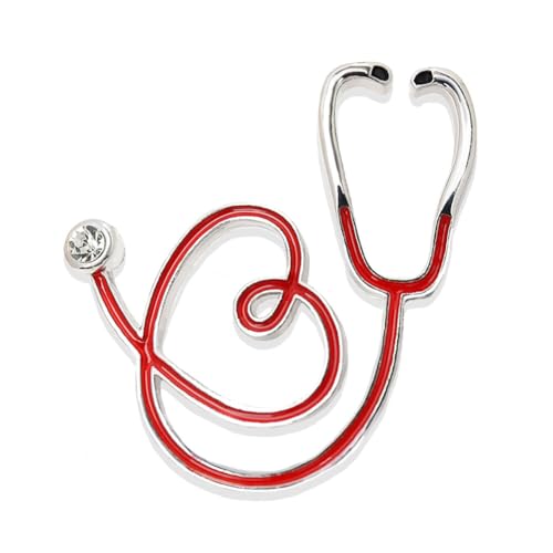 iSpchen Broschen Broschenabzeichen Sicherheitsnadel Brosche Niedliche Stethoskop-Brosche für Kleid Anzug Schals Rucksäcke,Silber von iSpchen
