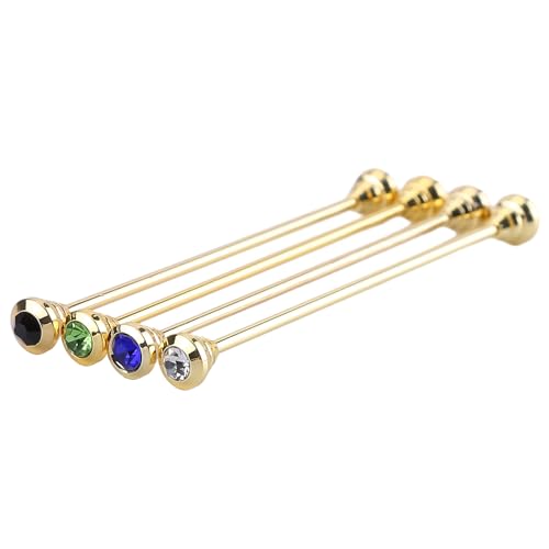 iSpchen Kragennadel Klassische Krawattennadel Pins Brosche Clip Krawatte Kragen Pin Gold Kragen Bar Pins Anspruchsvolle Geschenke für Männer,#01 von iSpchen