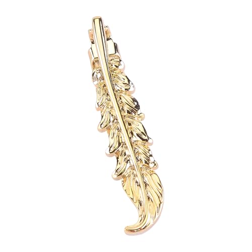iSpchen Modische Krawattenklammer Krawattenverzierung elegante Krawattenklammer 3D Blattform Krawattenklammer für Herren Geschäft Termin Hochzeitstag und Alltag,Gold von iSpchen