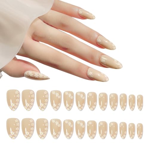 iSpchen Nageltips-Tips Nagelspitzen Gel Full Cover Nail Tips French Press on Set bunte lange Fake Nails Künstliche Fingernägel Set künstliche Nägel für Frauen & Mädchen,#04 von iSpchen