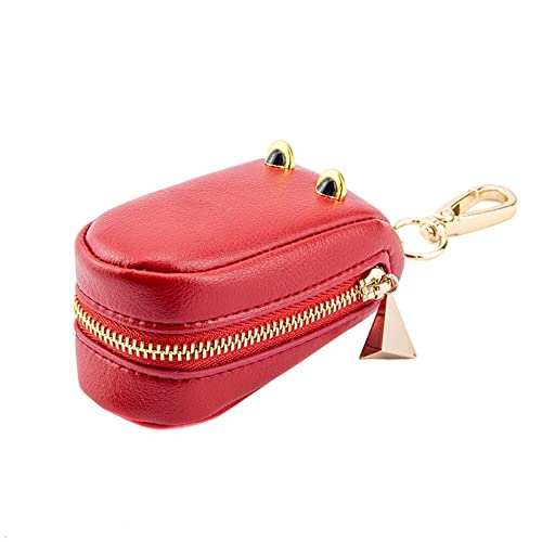 iSpchen Schlüsseletui Leder Mini Geldbörse Autoschlüssel Schlüsseltasche kleine Portmonee Süße Krokodil Schlüsselmäppchen mit Reißverschluss Schlüsselringe Schlüssel Organizer Taschenanhänger von iSpchen
