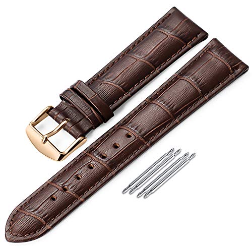 iStrap Uhrenarmbänder Krokodilmuster Echtes Leder Edelstahlschnalle Armband für Männer Frauen-18mm 19mm 20mm 21mm 22mm 24mm- Schwarz Braun iStrap Uhrenarmbänder Krokodilmuster Echtes Leder Edelstahlschnalle Armband für Männer Frauen-18mm 19mm 20mm 21mm 22mm 24mm- Schwarz Braun von iStrap