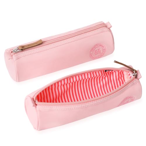 iSuperb Federmäppchen Klein Mäppchen Teenager Stiftetasche Stiftemappe Unisex Federtasche Pencil Case Schulmäppchen für Schule Universität Kosmetik Make up(Rosa) von iSuperb