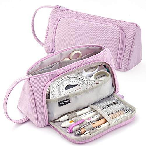 iSuperb Federmäppchen Federtaschen Teenager Mädchen Große Kapazität Mäppchen Pencil Case Schlamperbox Student Make-up Tasche für Schule & BüroTeenager,Mädchen Studenten (Lila) von iSuperb