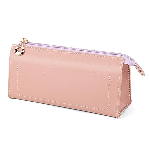 iSuperb Federmäppchen Grosse Kapazität Leinwand Stiftemäppchen Kinder Reißverschluss Mäppchen Pencil Case (Rosa) von iSuperb