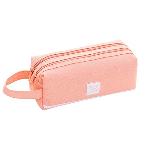 iSuperb Mäppchen Große Kapazität Federmäppchen Oxford-Tuch Stiftemäppchen Etui Schule Teenager Pencil Case für Damen und Mädchen (Rosa) von iSuperb