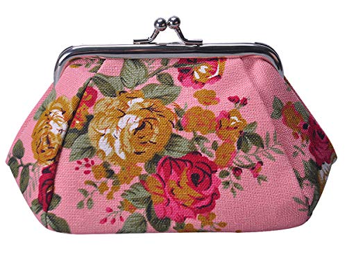 iSuperb Münzbörsen Münzbeutel Geldbörse Täschchen Damen Portemonnaie Geldsäckchen Mädchen Coin Purse Wallet Münzen Geldbeutel Verschlussart Kleingeldbörse Handtasche (Rosa) von iSuperb