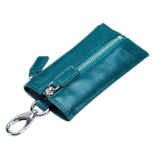 iSuperb Schlüsseltasche Schlüsselmäppchen Leder Schlüsseletui Autoschlüssel Tasche Geldbörse (blau) von iSuperb