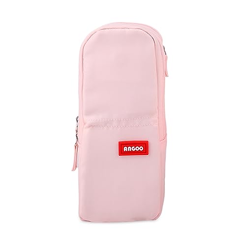 iSuperb Stehender Federmäppchen Teenager Mäppchen Faltbares Studenten Handy Stehend Stiftetasche Grosse Bleistift Beutel Schulmäppchen Schuletui Mädchen Stand Pencil Case (Rosa B) von iSuperb