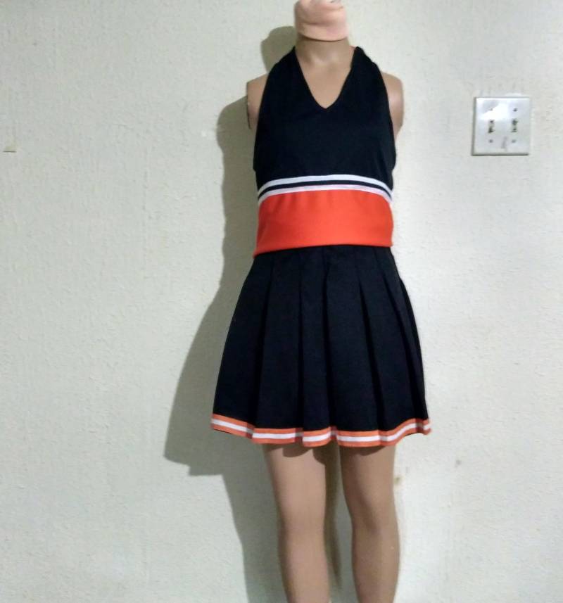 Adler Tiger Bär Schwarz Orange Cheerleader Uniform Fußball Halloween Kostüm Cosplay von iTreasureMine