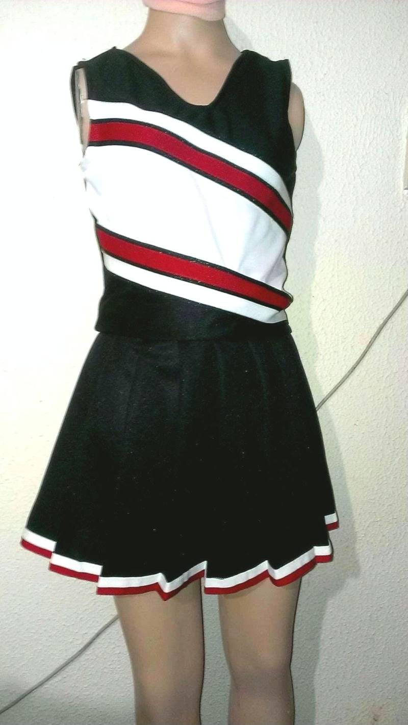 Diagonal Löwen Bären Delfine Schwarz Rot Cheerleader Uniform Fußballspiel Halloween-Kostüm von iTreasureMine