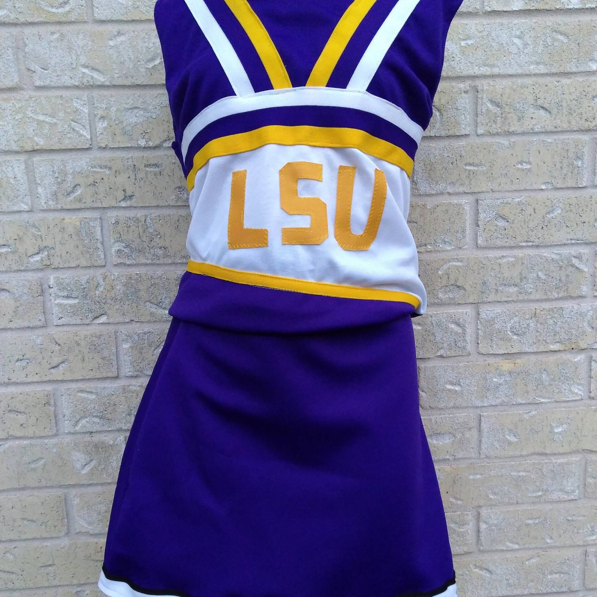 Lsu Chs Cougars Lila Weiß Cheerleader Uniform Fußball Halloween Kostüm Cosplay von iTreasureMine