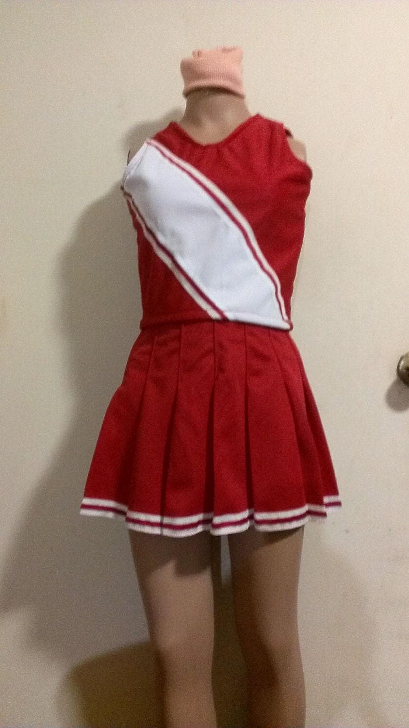 Red Multifarben Cheerleader Uniform Valentines Glee Club Dance Kostüm Neu von iTreasureMine