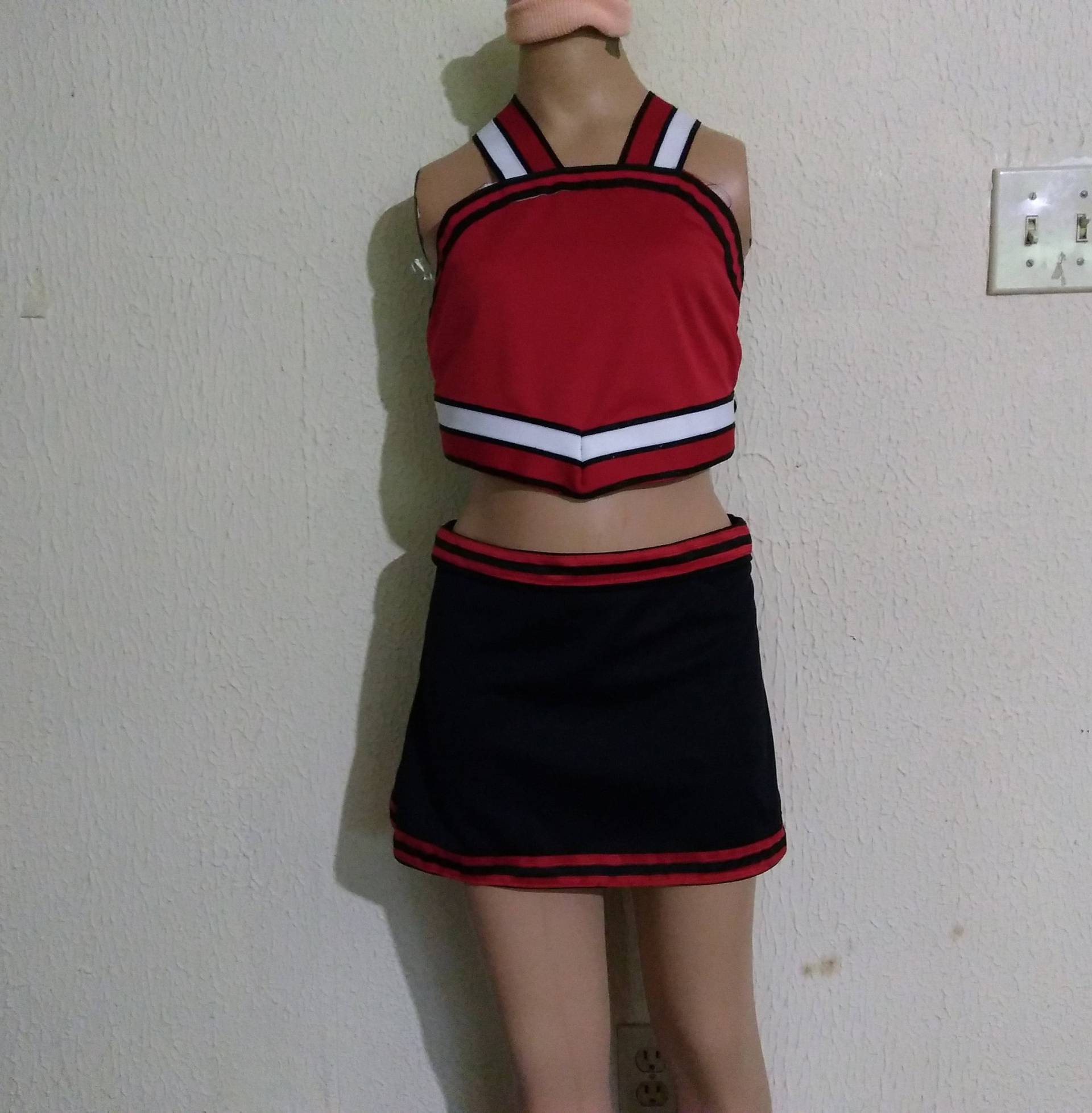 Tiger-Löwe Bär Rch Ernte Oben Schwarz Rot Cheerleader Einheitliche Football Spiel Halloweenkostüm von iTreasureMine