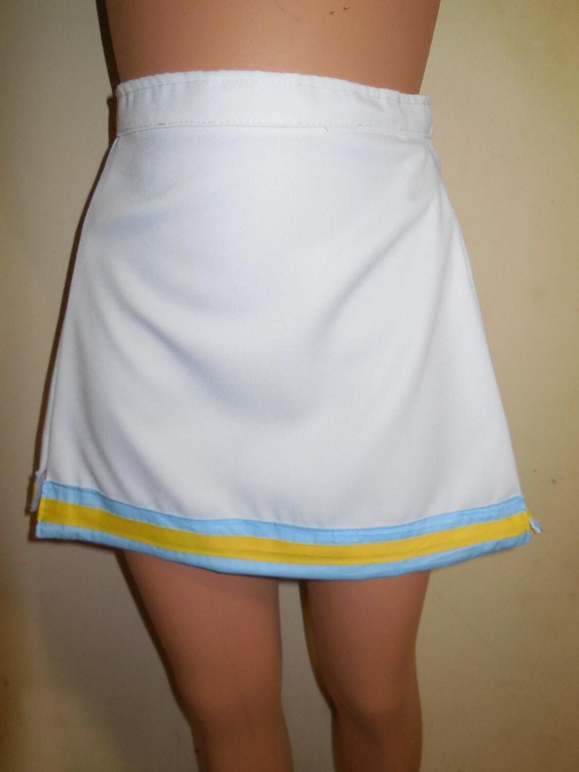 Ucla White Faltenrock Cheerleader Uniform Football Spiel Halloween Kostüm Neu von iTreasureMine