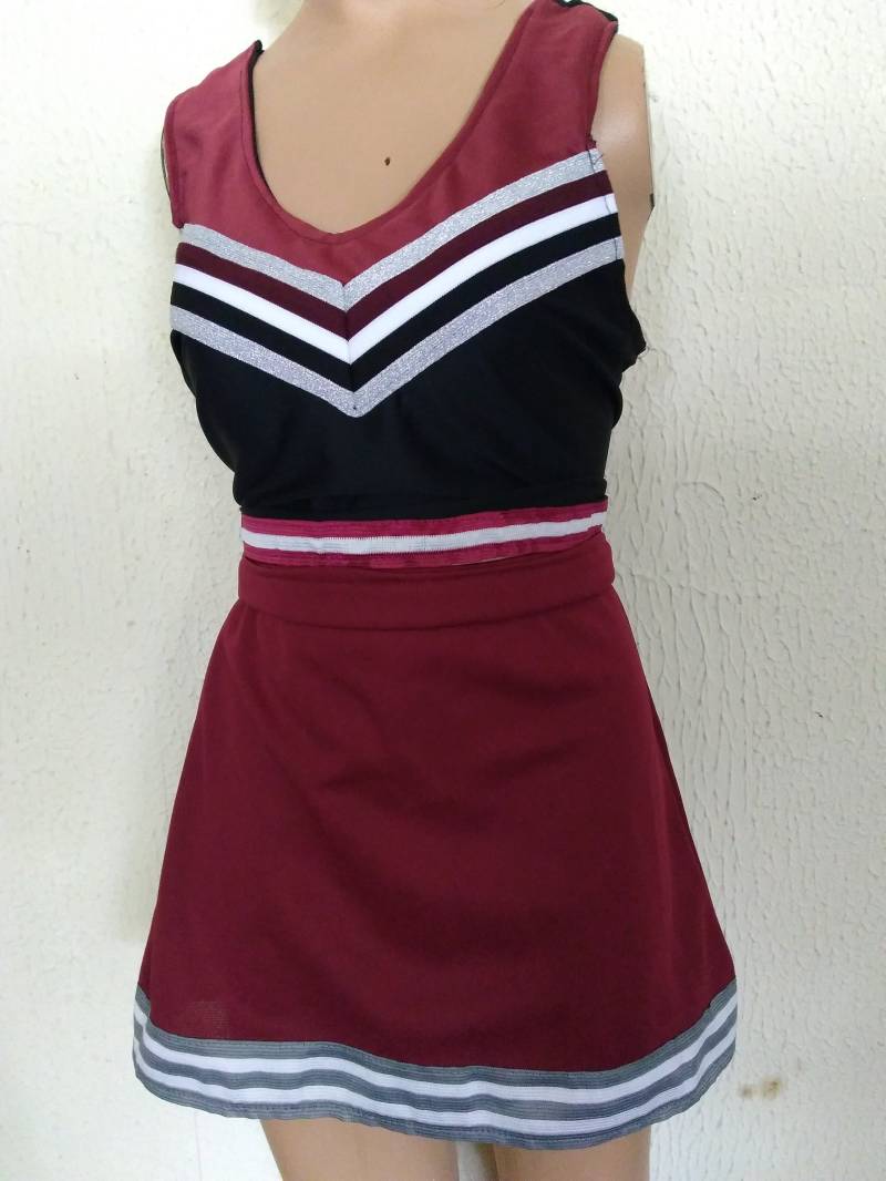 Washington Cougars Bears Burgundy Cheerleader Uniform Football Halloween Kostüm Cosplay von iTreasureMine