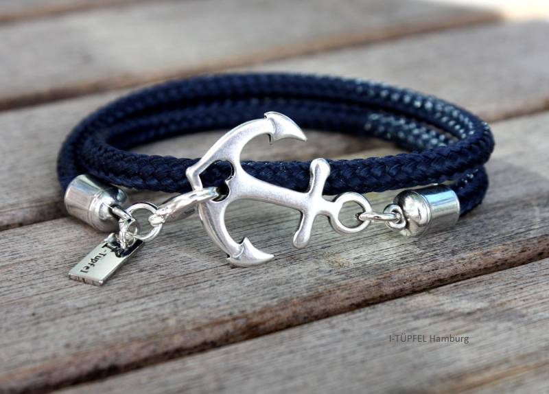 Anker Armband Küstenkind Segelseil, Div. Farben, Wickelarmband Maritim, Maritimes von iTuepfelSchmuck