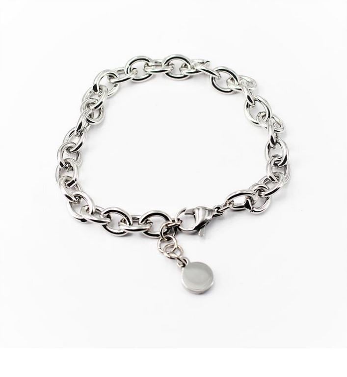 Gliederarmband, Edelstahlarmband, Geschenk Frauen, Mittelgroßes Goldgliederarmband von iTuepfelSchmuck