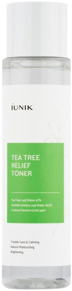 iUnik Toner Tea Tree Relief Toner, Spendet Feuchigkeit, antibakteriell, spendet Feuchtigkeit, reizarm. von iUnik