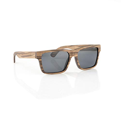 iWood Sonnenbrille aus Holz/Echtholz/Echtholzbrille/Holzbrille - Modell 08 Ebenholz - für Damen und Herren - UV400 mit Polarisationsfilter (polarisiert) - Brillenmanufaktur aus Deutschland von Iwood
