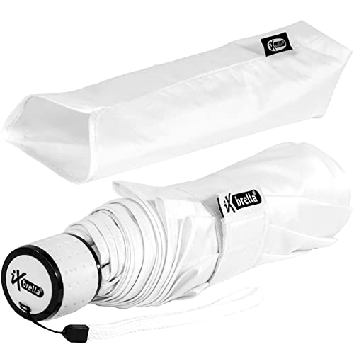 iX-brella Mini Ultra Light - Brautschirm Damen Taschenschirm - extra leicht - weiß - Hochzeit von iX-brella