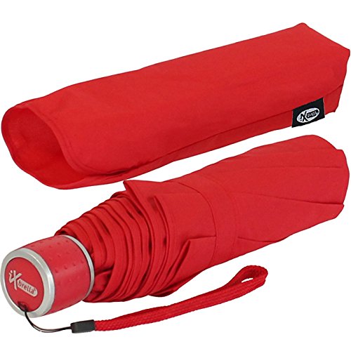 iX-brella Mini Ultra Light - Damen Taschenschirm mit großem Dach - extra leicht - rot von iX-brella