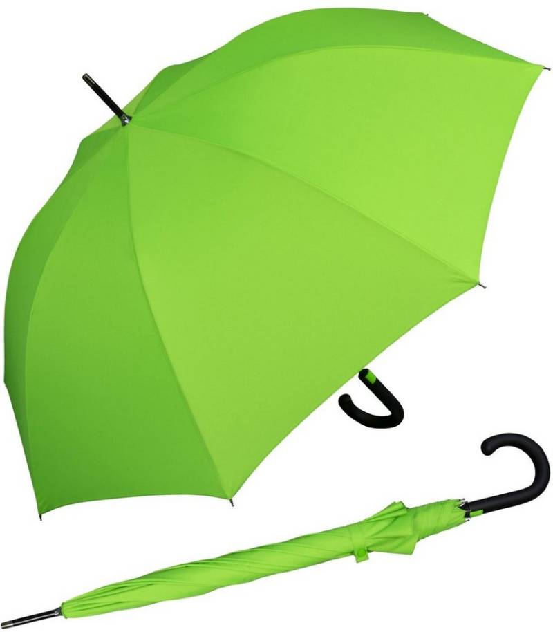 iX-brella Stockregenschirm Fiberglas, XL 110 cm groß, stabil, mit Automatik, mit überschlagfähigem Dach - windproof - grün von iX-brella