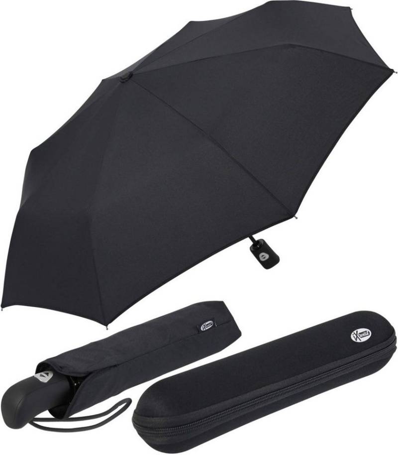 iX-brella Taschenregenschirm First Class Automatikschirm mit Etui - sturmfest, windfest von iX-brella